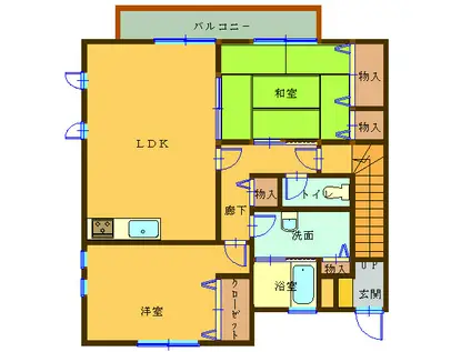 カーサフォレスタ(2LDK/2階)の間取り写真