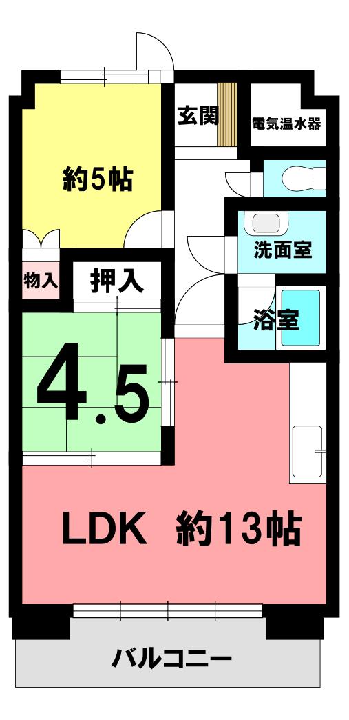 MAC八戸コート(2LDK/2階)の間取り写真