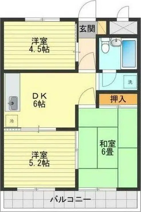 コーワコーポ第14小平 4階階 間取り