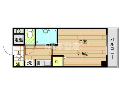 ハイウッズナガタ(1K/2階)の間取り写真