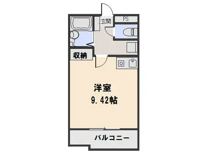 セゾンリーブル(ワンルーム/3階)の間取り写真