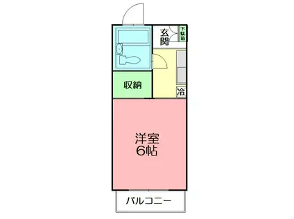 シャートール田口戸塚I棟(1K/2階)の間取り写真