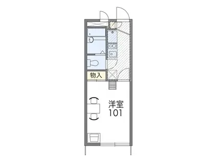 レオパレス武蔵野パーク(1K/2階)の間取り写真