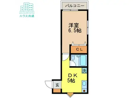 メイゾンチュトワイエ(1DK/3階)の間取り写真