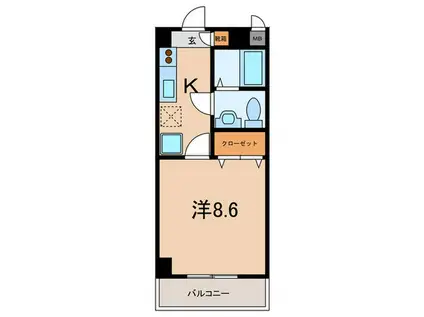 サンシャⅢ(1K/5階)の間取り写真