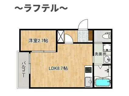 ROIBUIL所沢(1LDK/1階)の間取り写真