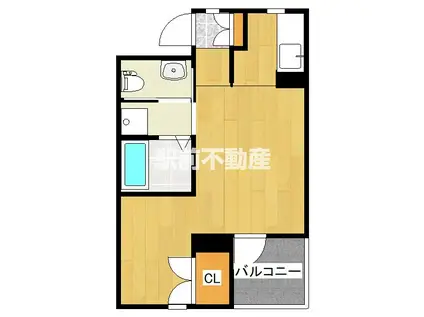 LE GRAND BLEU(ワンルーム/2階)の間取り写真