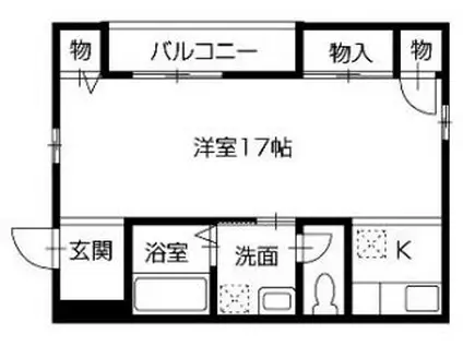 第3Kビル(ワンルーム/3階)の間取り写真
