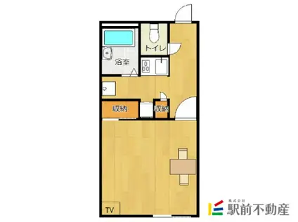 レオパレスMARINE(1K/2階)の間取り写真