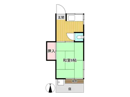 甲陽荘(1K/1階)の間取り写真