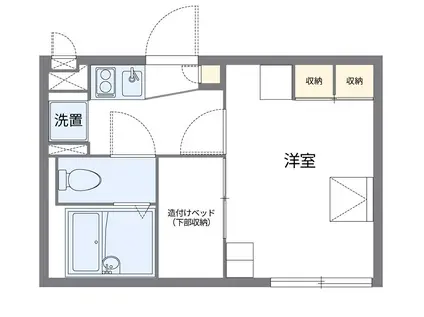 タウンコートII(1K/2階)の間取り写真