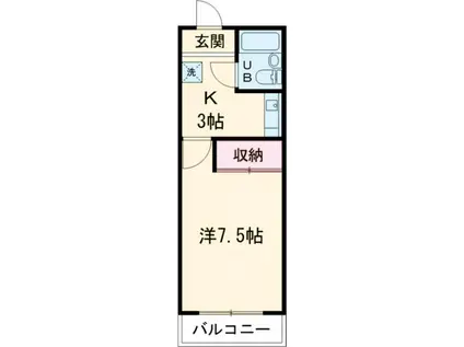 ニュー昭和(1K/2階)の間取り写真