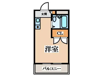 アーバンライフ上島(ワンルーム/1階)の間取り写真