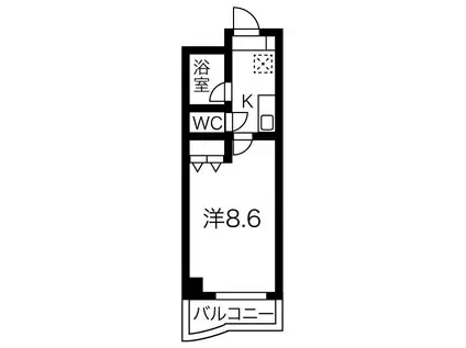 プリミエール丹羽(1K/4階)の間取り写真