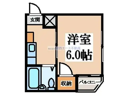 ベルロード曙(1K/1階)の間取り写真