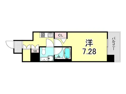 KTG RESIDENCE 芦屋西(1K/5階)の間取り写真