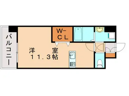 LEGEND113(ワンルーム/9階)の間取り写真