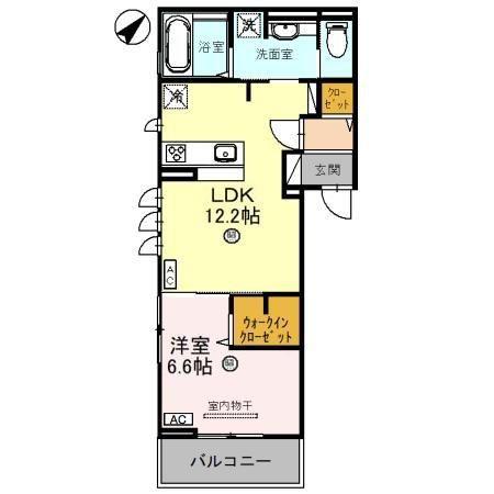 ジョリィ ルミエール(1LDK/3階)の間取り写真