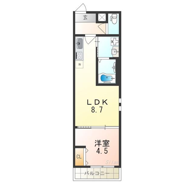 フジパレス高石II番館(1LDK/1階)の間取り写真