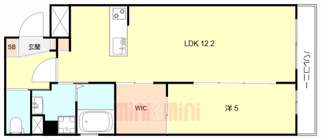 ヴェルージュ(1LDK/3階)の間取り写真