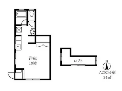 サニネス阿佐ヶ谷A(ワンルーム/2階)の間取り写真