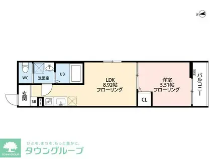 立川セイワレジデンスII(1LDK/1階)の間取り写真