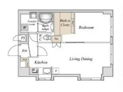 スペーシア池尻大橋(1LDK/7階)の間取り写真