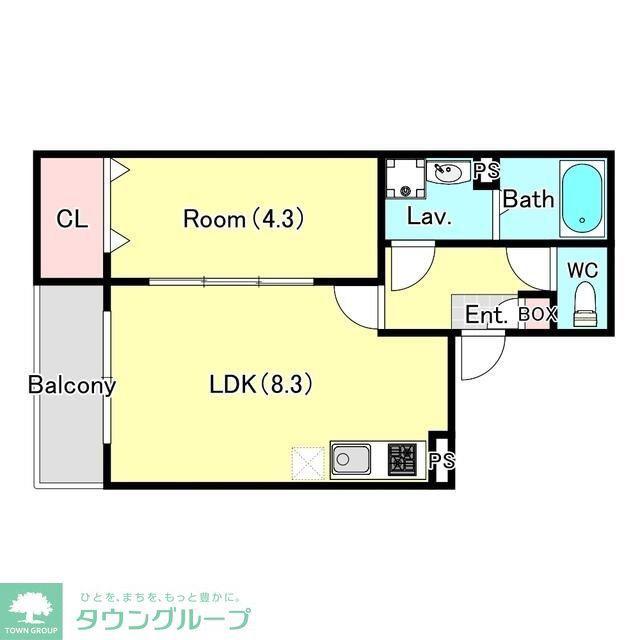 ジーメゾン豊春(1LDK/3階)の間取り写真