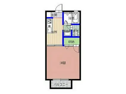 サンクレスト(1K/2階)の間取り写真