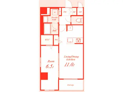 KS 本牧 STORY II(1LDK/7階)の間取り写真