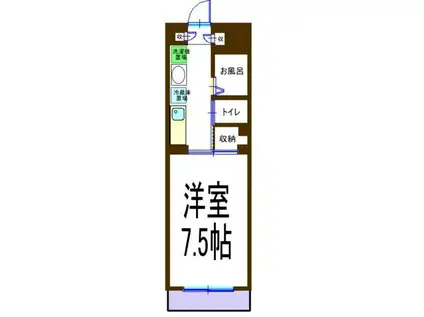クランメール(1K/1階)の間取り写真
