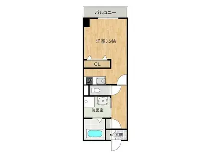 クルーズ・グラン・セレスト(ワンルーム/6階)の間取り写真