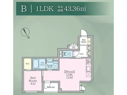 阿佐谷南1丁目マンション(1LDK/2階)の間取り写真