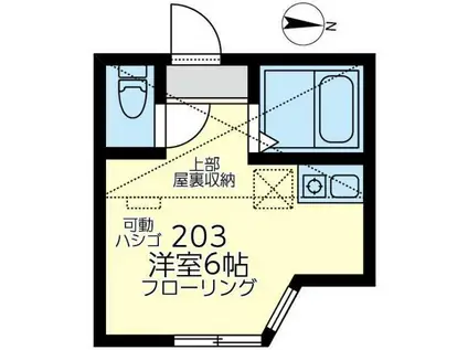 ユナイト保土ヶ谷ペトロフ(ワンルーム/2階)の間取り写真