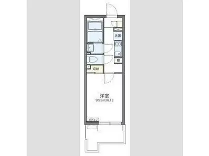 レオネクストラ メイジュ天神橋(1K/1階)の間取り写真