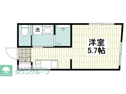 西小山レーベル(ワンルーム/2階)の間取り写真