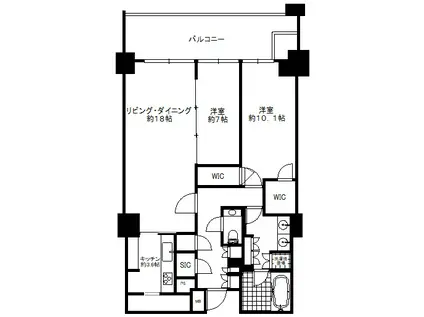 パークマンション三田綱町ザフォレスト(2LDK/5階)の間取り写真