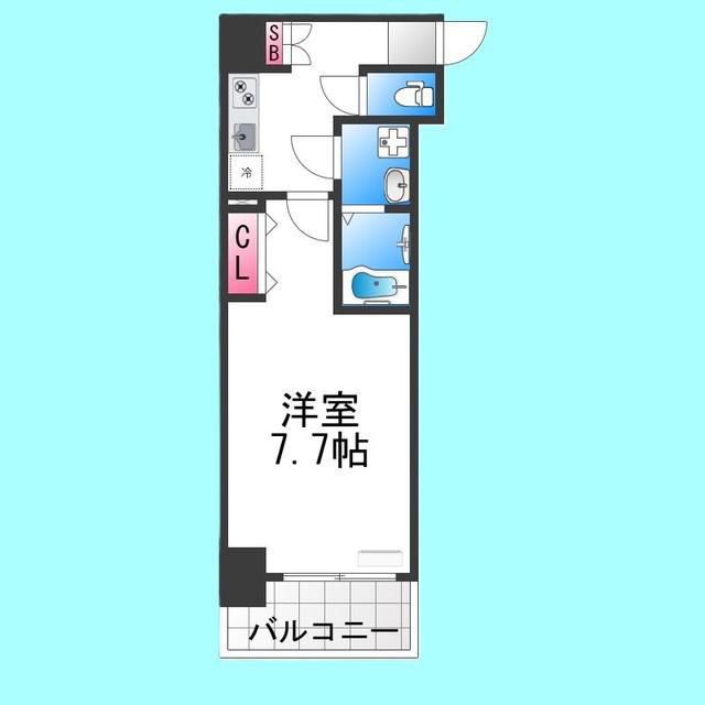 S-RESIDENCE堺市駅前(1K/2階)の間取り写真