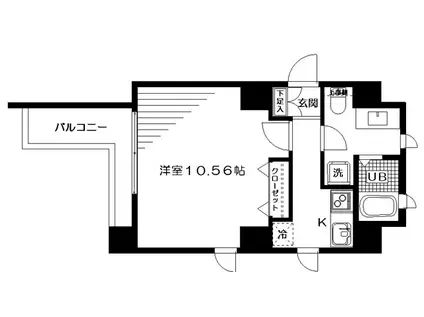 クロリス中野坂上(1K/7階)の間取り写真