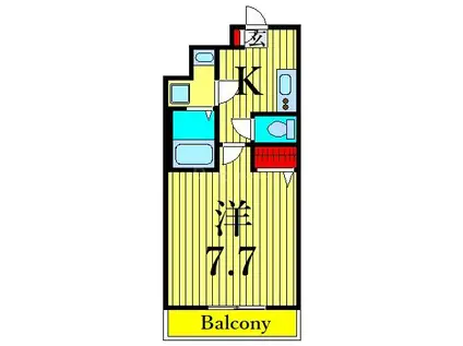 TRE SINWA(1K/1階)の間取り写真