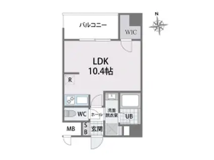 タワーズ香椎駅前(ワンルーム/6階)の間取り写真