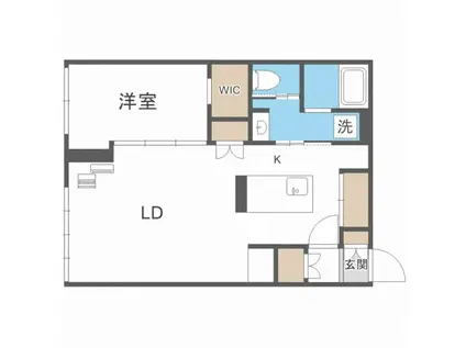 RFINO N17 アールフィーノN17(1LDK/1階)の間取り写真