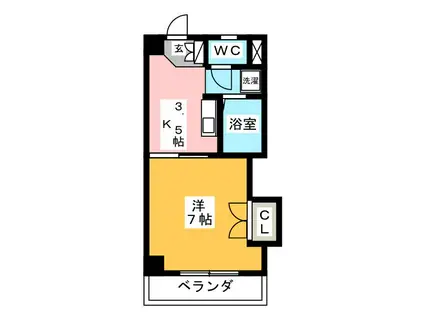 第3大洋ビル(1K/5階)の間取り写真