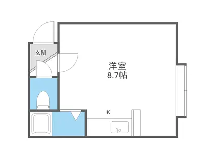 シティーハイム八軒A CITY HEIM A(1LDK/2階)の間取り写真
