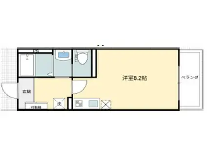 学南町マンション(ワンルーム/3階)の間取り写真