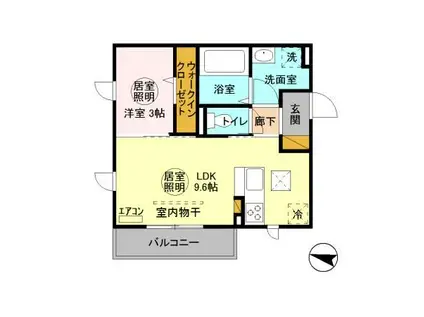 ROYAL PARK HIMEKO I・J(1LDK/1階)の間取り写真