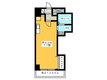 A・CITY三河安城北館(ワンルーム/6階)の間取り写真