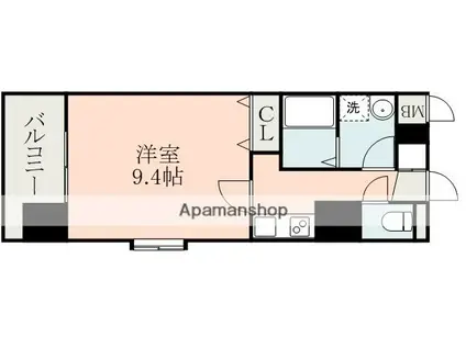 SEA FLAT(1K/2階)の間取り写真