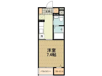 オルキス(1K/4階)の間取り写真