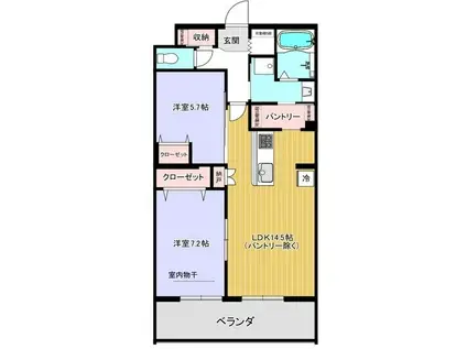 レジデンス グリシナ (2LDK/2階)の間取り写真